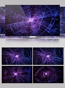 紫色迷幻星光視頻素材