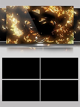 金色迷幻光斑視頻素材