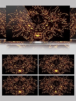 金色光束神龍視頻素材