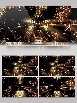 金色迷幻舞台视频素材