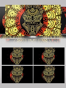 金色神秘面具視頻素材