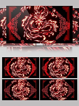 紅色神秘神龍視頻素材