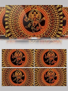 夢幻琉璃光環視頻素材