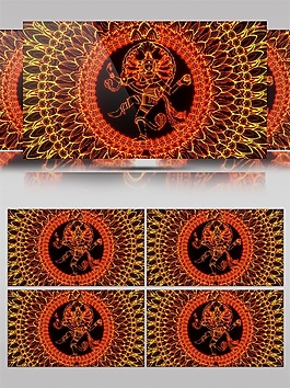 金色神秘光束視頻素材