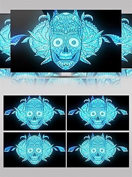 蓝色迷幻神兽视频素材