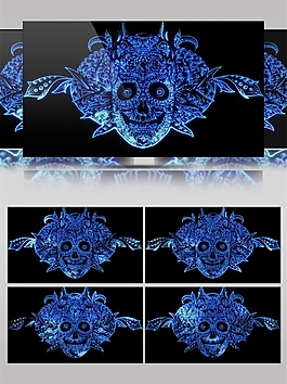 藍色激光神獸視頻素材