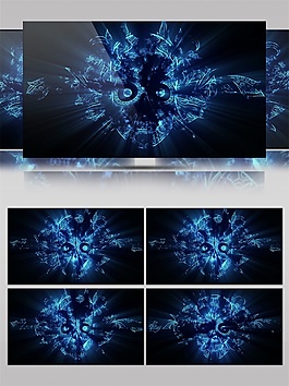 蓝色迷幻光束视频素材