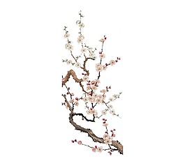 桃花國畫png元素