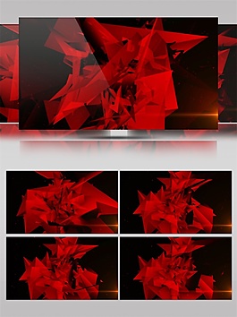 紅色迷幻光斑視頻素材