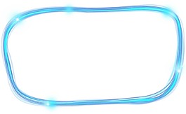 藍(lán)色簡(jiǎn)約邊框png元素