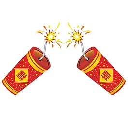 紅色鞭炮png元素