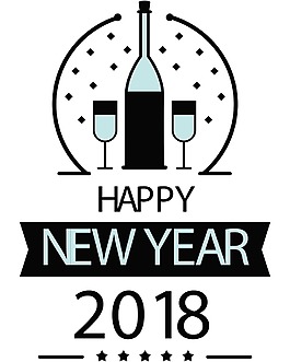 2018新年快乐png元素