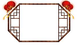 中国古代门窗灯笼png元素