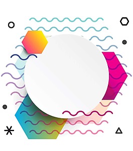 漸變曲線圓圈png元素