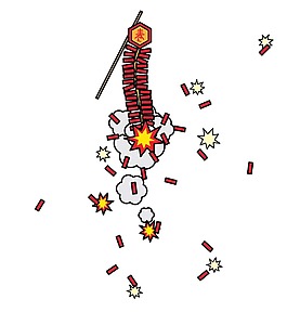 爆竹迎新春png