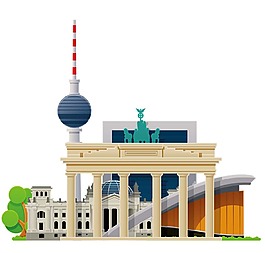 世界知名建筑汇聚png元素