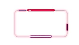 科技粉色電腦邊框png元素