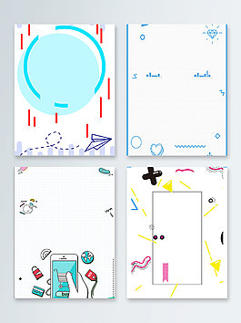 科技商務(wù)孟菲斯廣告背景圖