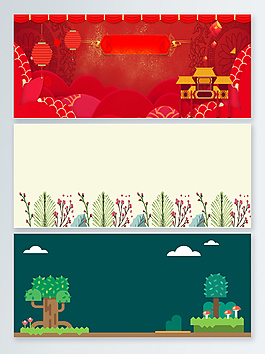 小清新春季banner背景