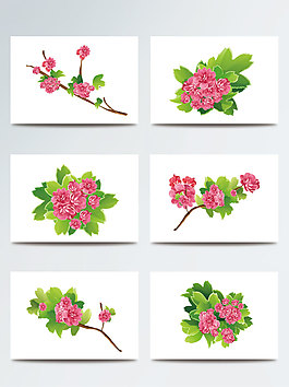 鲜花手绘油画AI素材