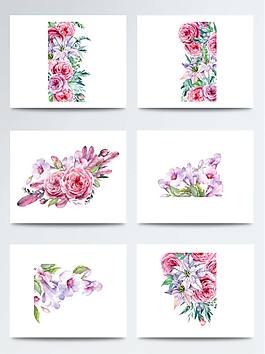 水彩精美鮮花素材合集
