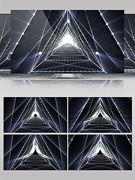 蓝色激光三角动态视频素材