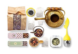 茶道茶具花茶png元素