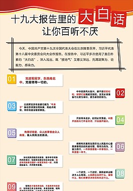 十九大报告里的大白话CDR模板