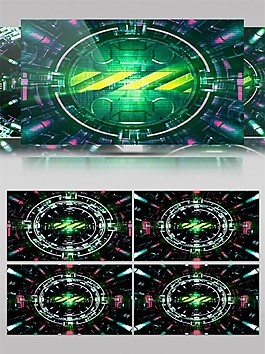 綠色星光舞臺動態(tài)視頻素材