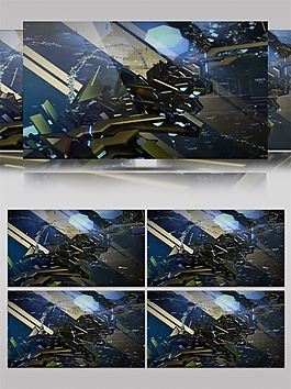 機械太空飛船動態視頻素材