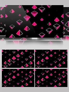 粉色星动三角视频素材