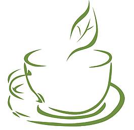 卡通簡繪綠色咖啡杯簡筆畫png元素