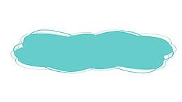 藍色涂鴉云朵png元素