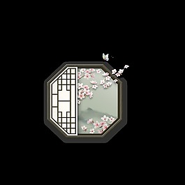 手繪簡潔大氣古典裝飾素材