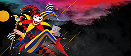 愚人節(jié)大氣簡約黑色漸變banner