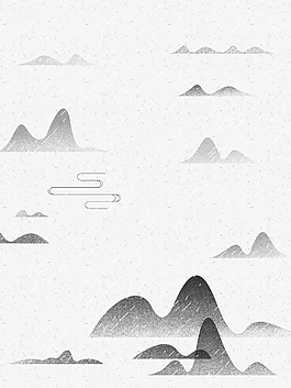 清明節(jié)山水畫海報背景模板