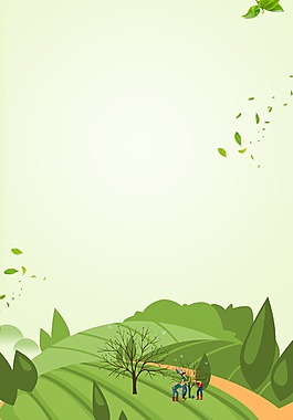 手繪卡通綠色植樹(shù)節(jié)背景