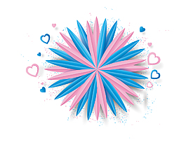 卡通創意花束矢量元素