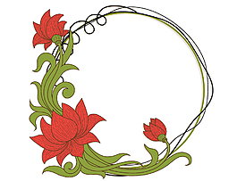 卡通創(chuàng)意花環(huán)矢量元素