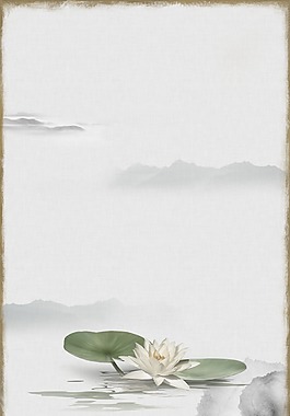 手繪古典水墨清明節(jié)背景