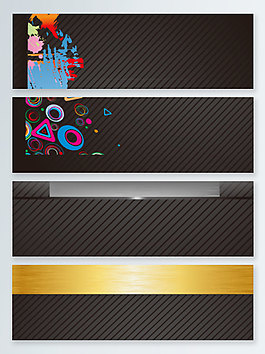 黑色條紋涂鴉banner背景