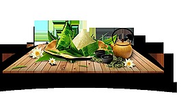 绿色端午节装饰素材