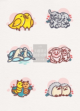 簡筆線條繪畫動物