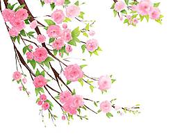 卡通粉色花朵png元素