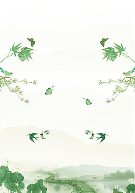 小清新清明海報(bào)背景設(shè)計(jì)