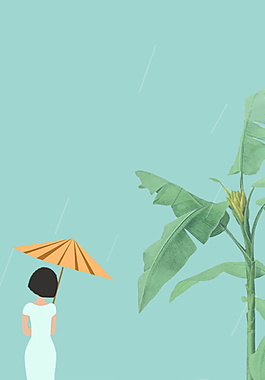 彩繪簡約清明海報(bào)背景設(shè)計(jì)