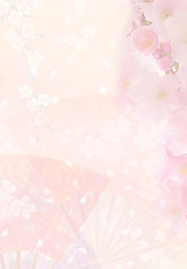 粉色扇子櫻花背景
