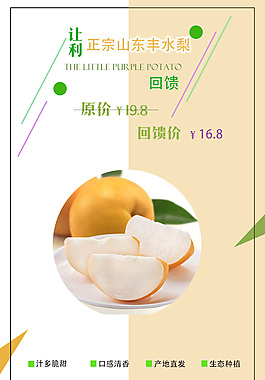 丰水梨水果海报