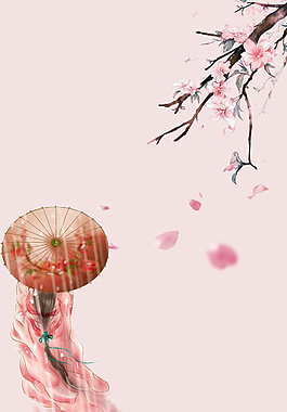 古風(fēng)桃花海報背景設(shè)計