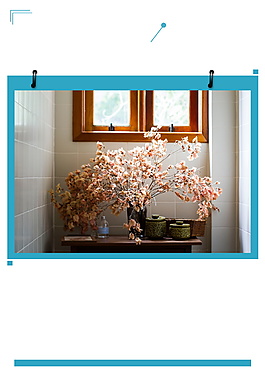創(chuàng)意春季花瓶海報背景設(shè)計